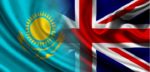 Kazakh and UK flags, merged